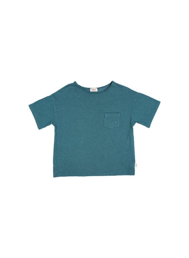 Pocket Linen T-Shirt - Green Lake - Buho