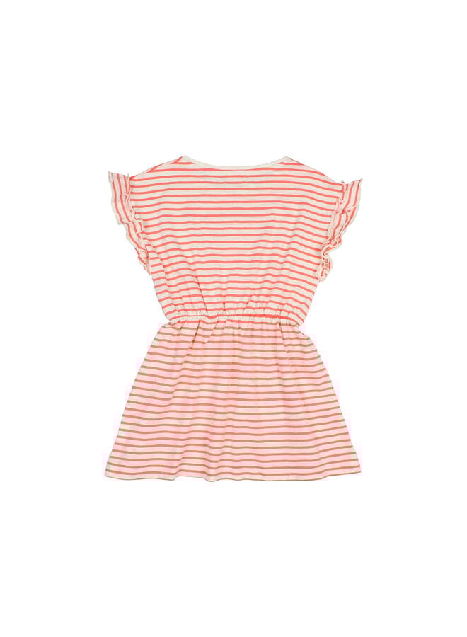 Stripes Dress - Coral - Buho