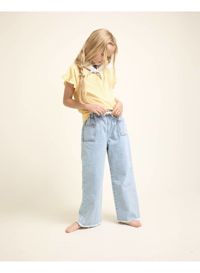 Denim Girly Pants - Denim Bleach - Buho