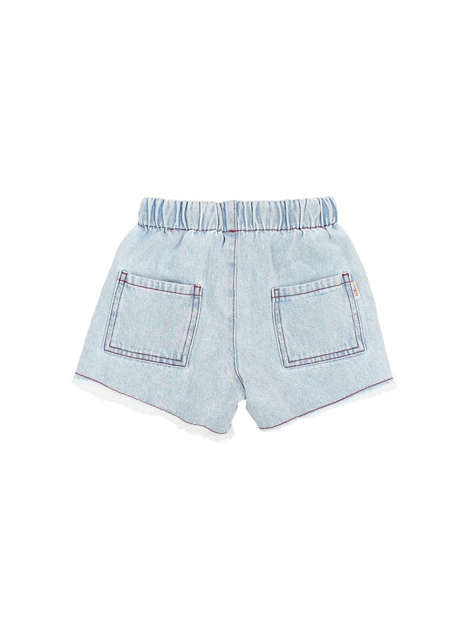 Denim Shorts - Denim Bleach - Buho