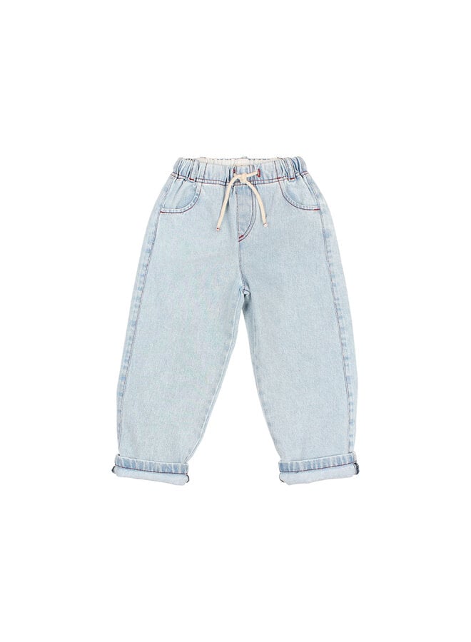Denim Pants - Denim Bleach - Buho
