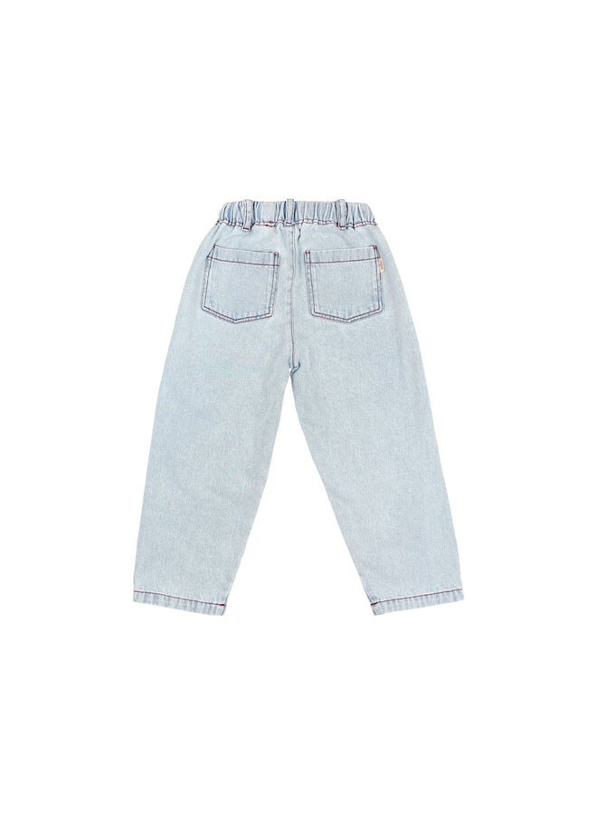 Denim Pants - Denim Bleach - Buho