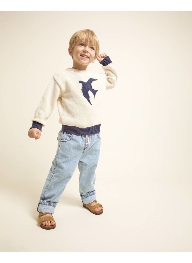 Denim Pants - Denim Bleach - Buho