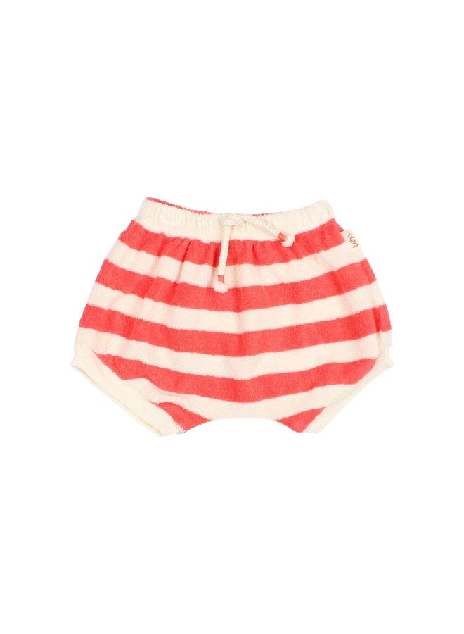 BB Terry Stripes Shorts - Coral - Buho
