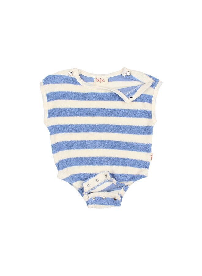 BB Terry Stripes Romper - Bluette - Buho
