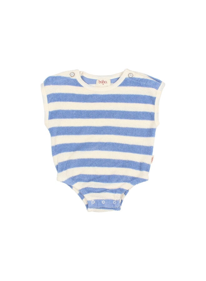 BB Terry Stripes Romper - Bluette - Buho