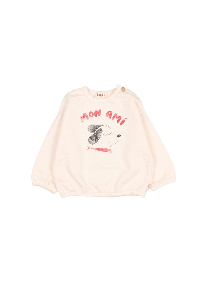 BB Mon Ami Sweatshirt - Cream Pink - Buho