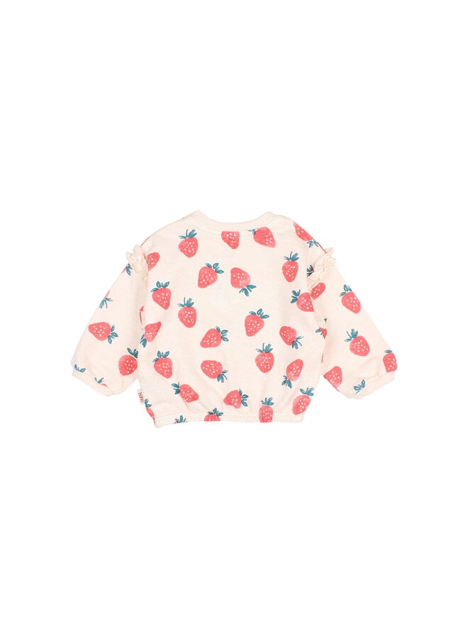 BB Strawberry Sweatshirt - Cream Pink - Buho