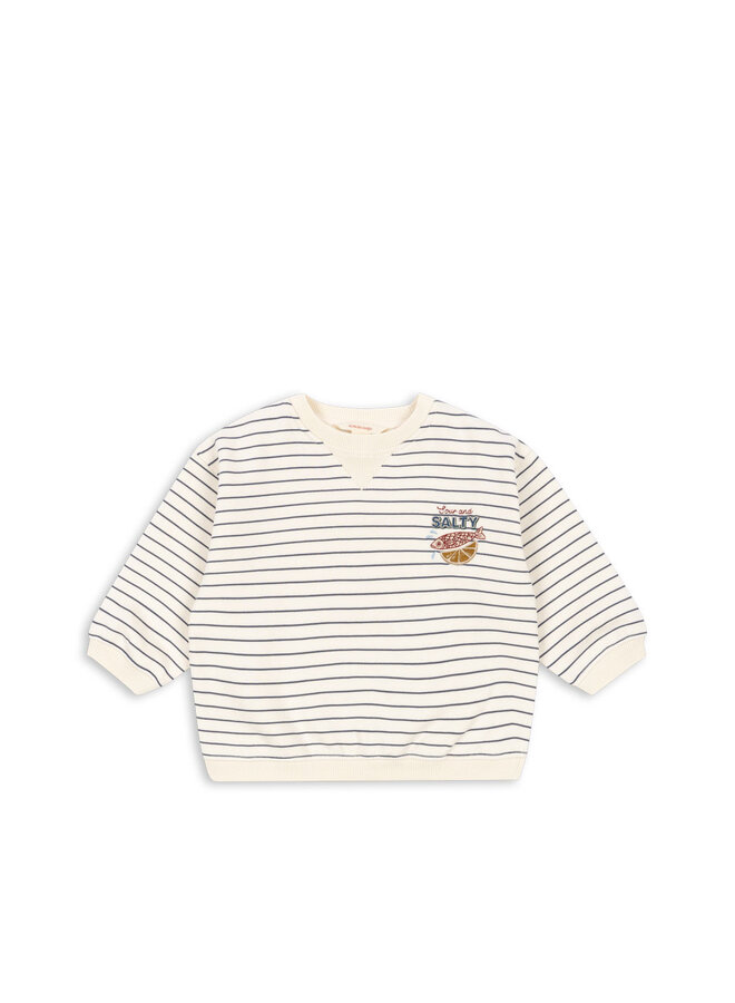 Amio Sweat Shirt - Captains Blue/Antique White - Konges Slojd