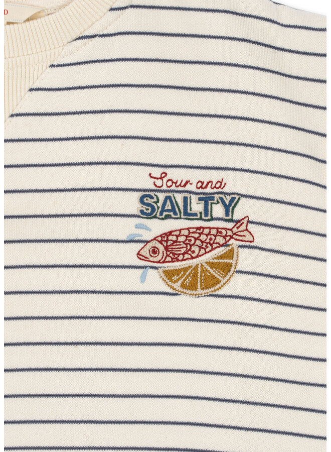 Amio Sweat Shirt - Captains Blue/Antique White - Konges Slojd