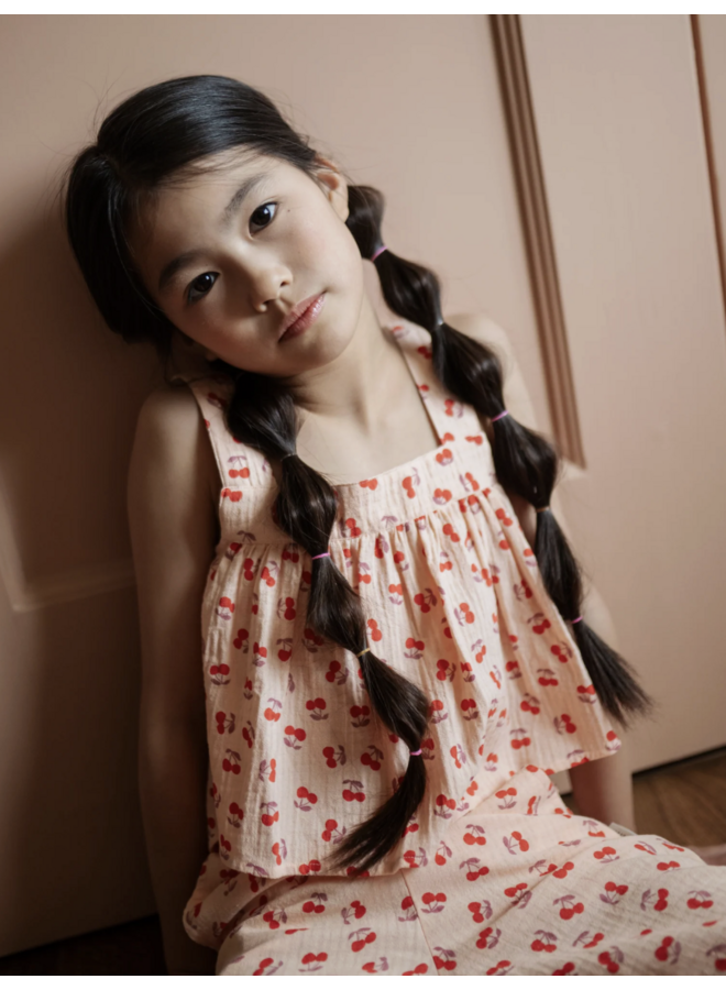 Summer Blouse - Cherry AOP - Petit Blush