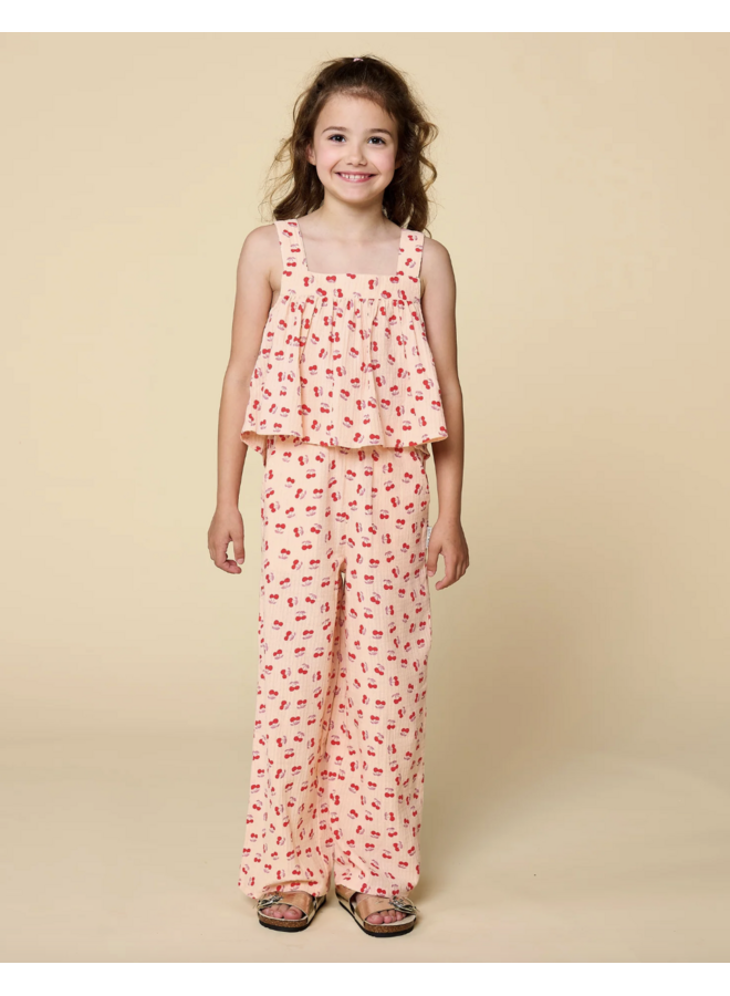 Summer Blouse - Cherry AOP - Petit Blush