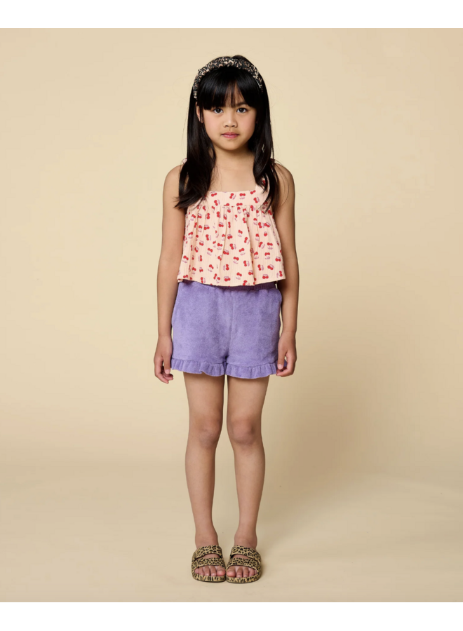 Summer Blouse - Cherry AOP - Petit Blush