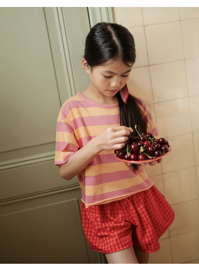 Stripe T-Shirt - Cashmere Rose/Peach Cobbler - Petit Blush