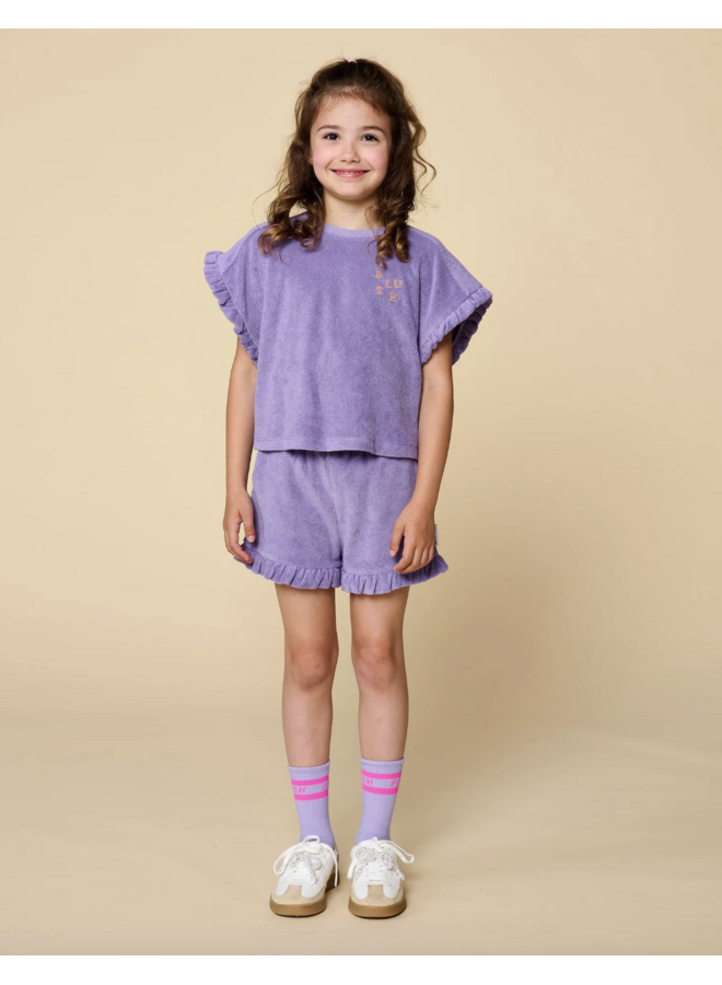 Towel Ruffle Top - Chalk Violet - Petit Blush
