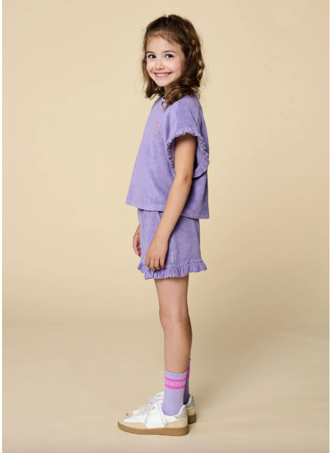 Towel Ruffle Top - Chalk Violet - Petit Blush