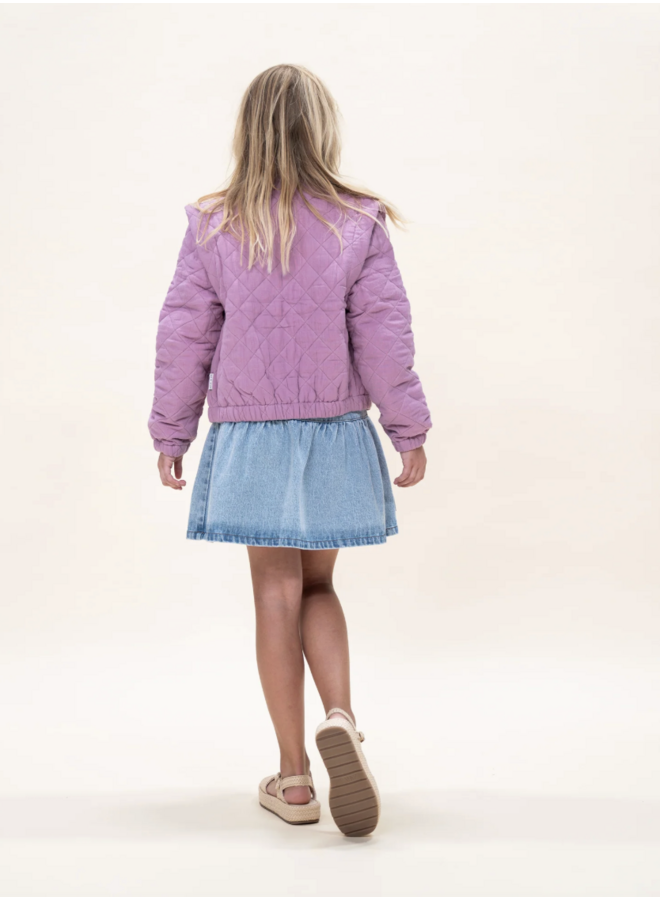 Jeans Ruffle Skirt - Washed Light Blue - Petit Blush