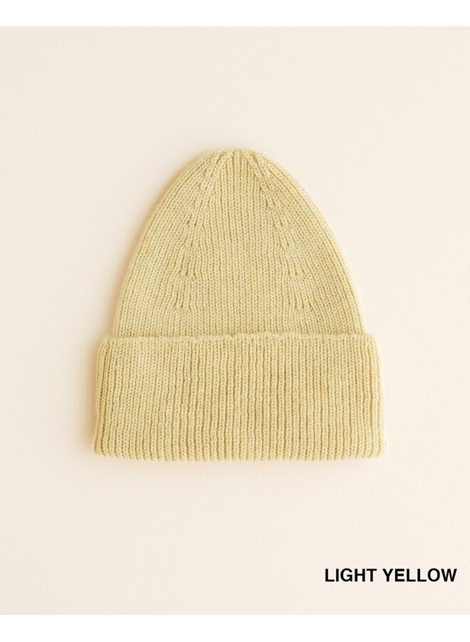 Beanie Fonzie Kids - Light Yellow - HVID