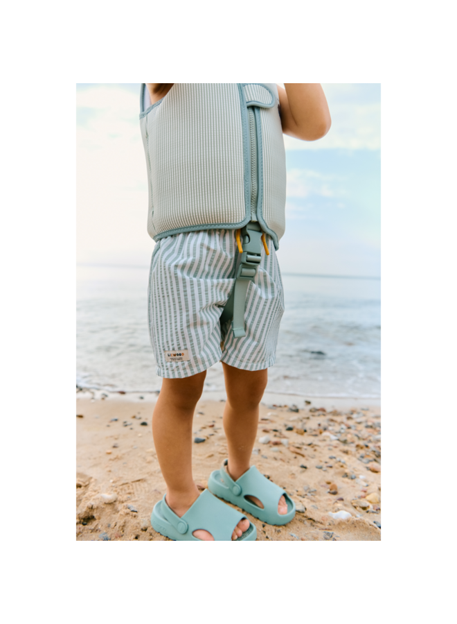 Dove Seersucker Swim Vest - Peppermint / Sandy - Liewood