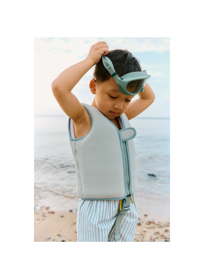 Dove Seersucker Swim Vest - Peppermint / Sandy - Liewood