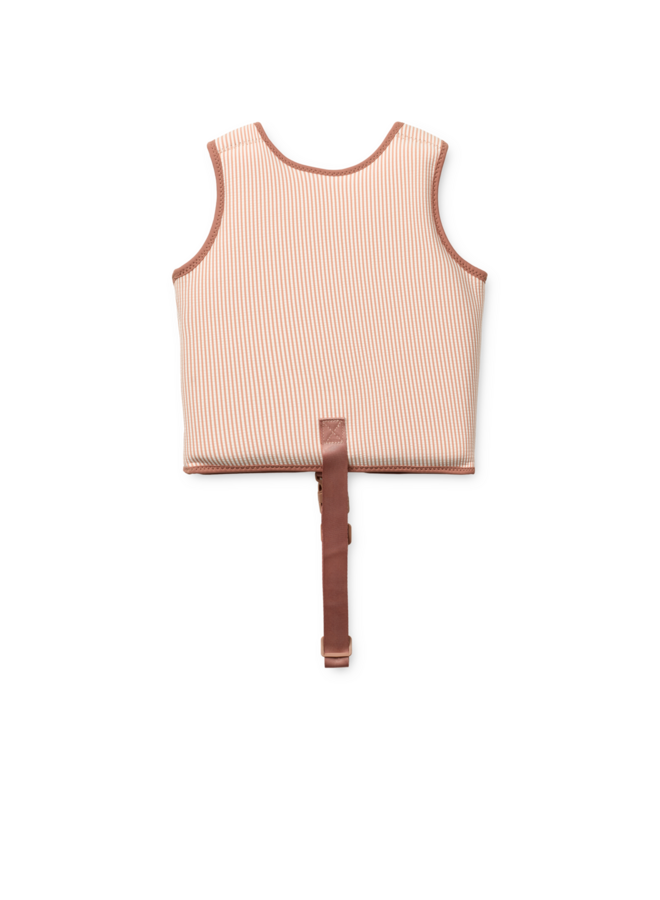Dove Seersucker Swim Vest - Y/D stripe Pale tuscany / Creme de la creme - Liewood
