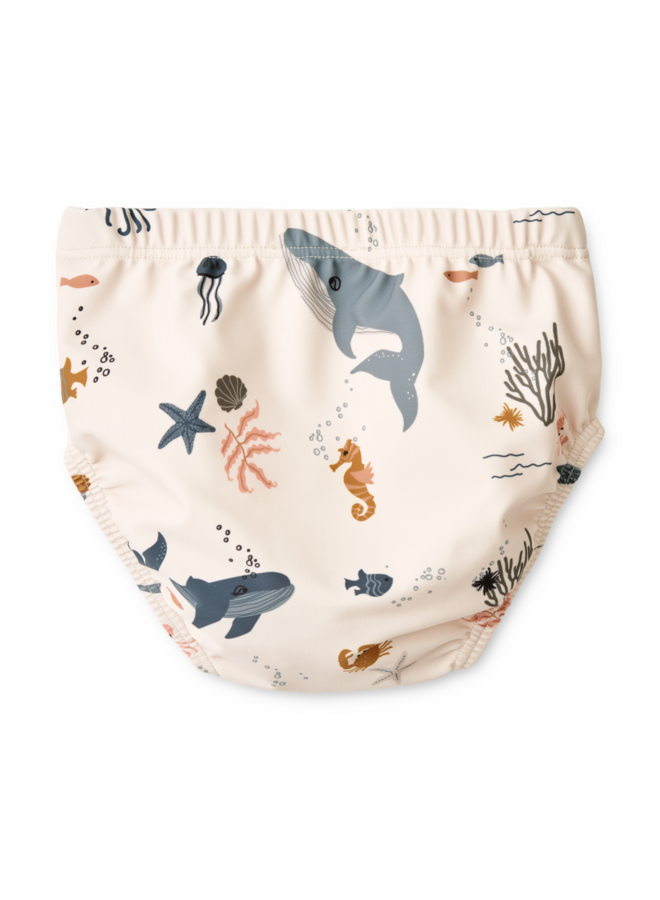 Anthony Baby Printed Swim Pants - Sea creature / Sandy - Liewood