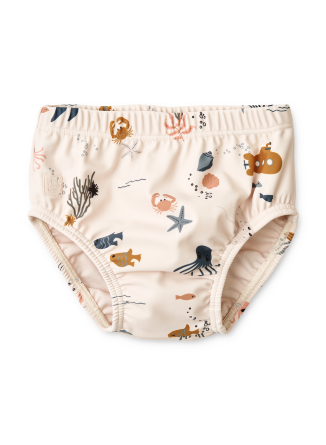 Anthony Baby Printed Swim Pants - Sea creature / Sandy - Liewood
