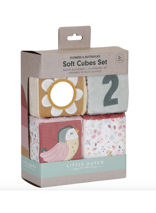 Zachte Blokkenset - Flowers & Butterflies - Little Dutch