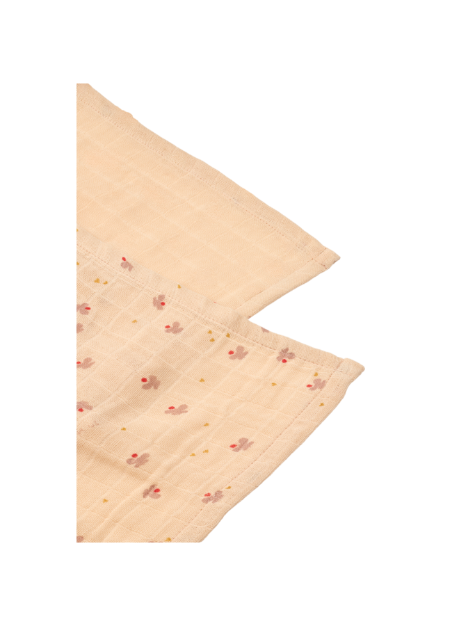 Lewis Muslin Cloth 2-Pack - Mini butterfly / Apple blossom mix - Liewood