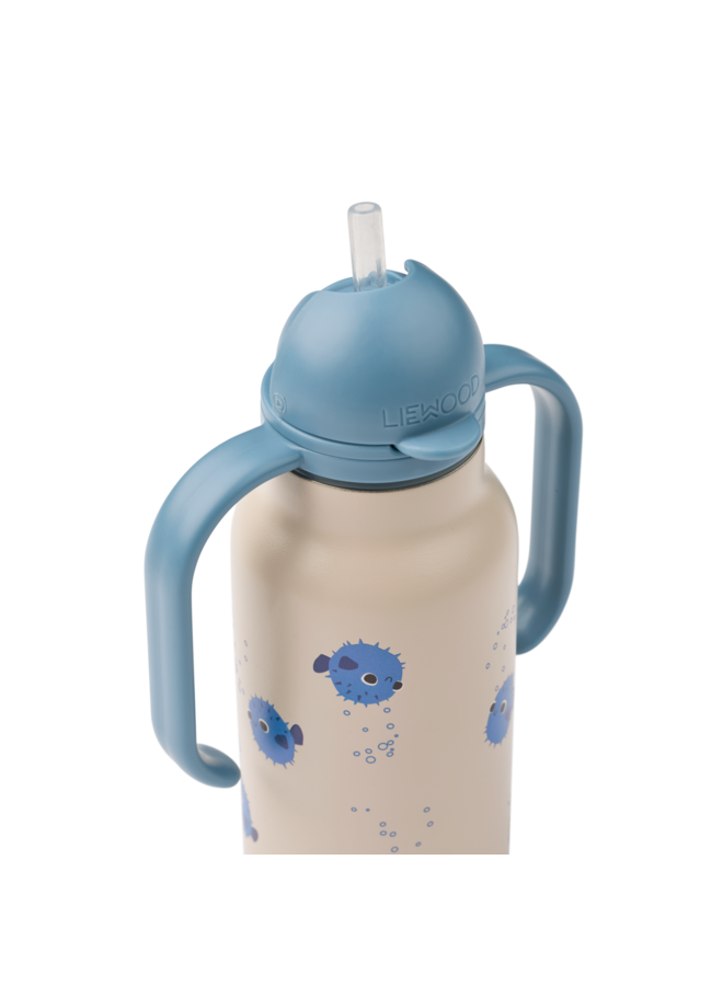 Kimmie Water Bottle 250 ml - Pufferfish / Sandy - Liewood