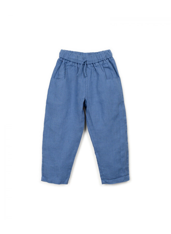 Linen Trousers - Ocean Blue - Play Up Junior