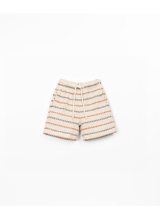 Striped Jersey Shorts - Dusty Rose/Green - Play Up Junior
