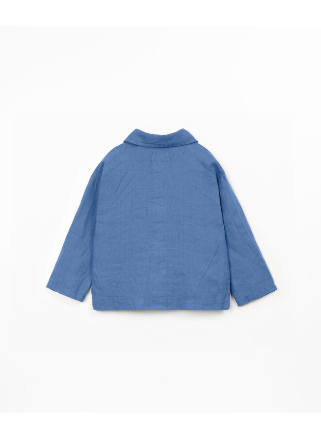 Linen Shirt - Ocean Blue - Play Up Junior
