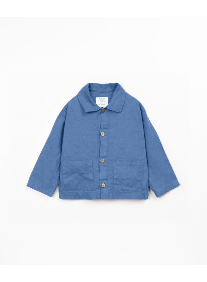 Linen Shirt - Ocean Blue - Play Up Junior