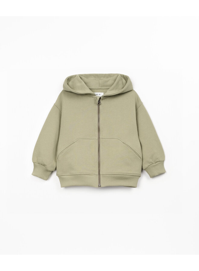 Zip Sweater Sage - Play Up Junior