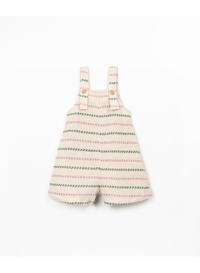 Striped Jumpsuit -  Green/Pink - Play Up Junior