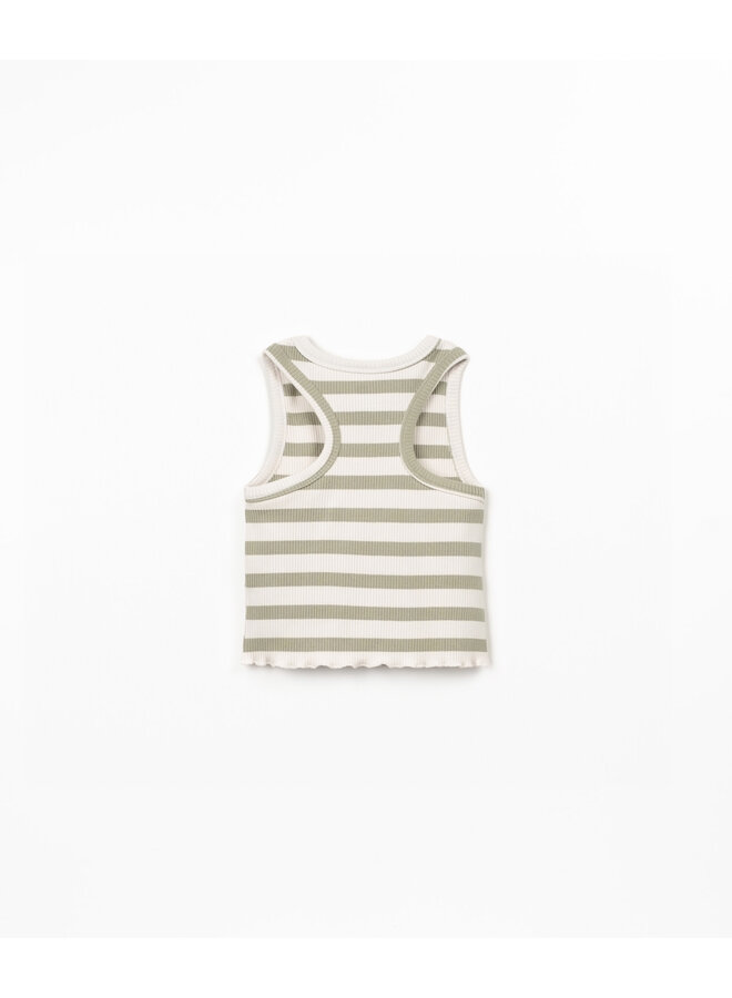 Striped Rib Top - Sage - Play Up Junior