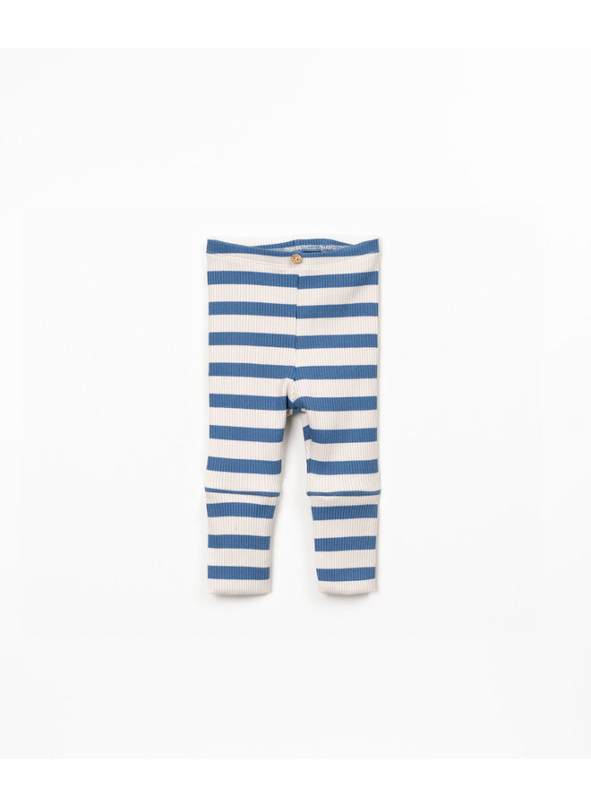 Striped Rib Legging - Ocean Blue - Play Up