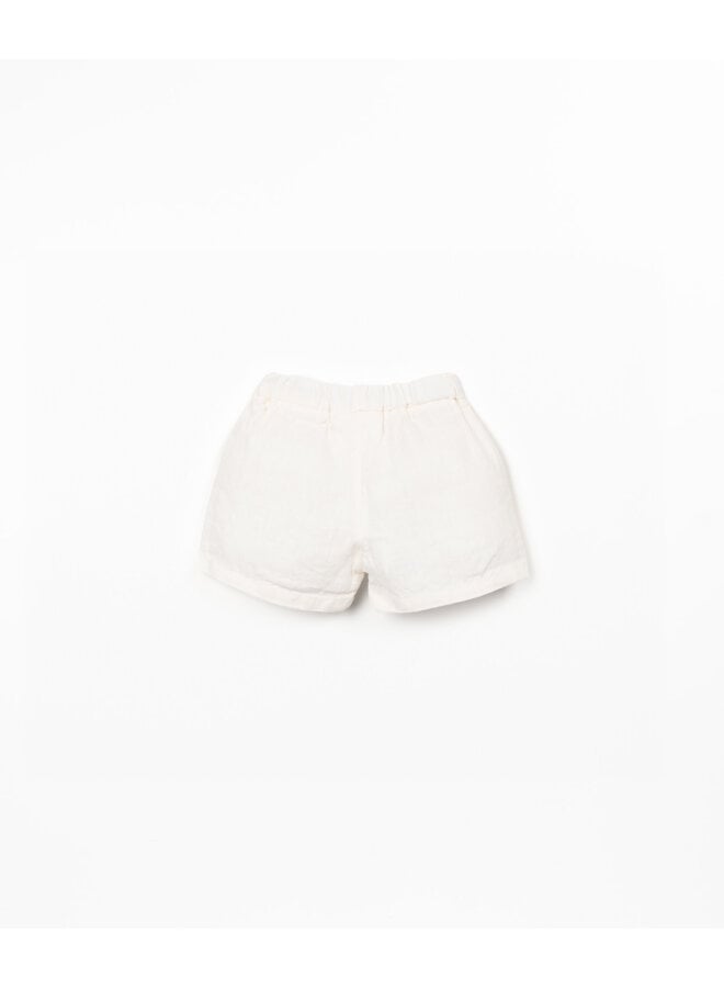 Linen Shorts - White - Play Up