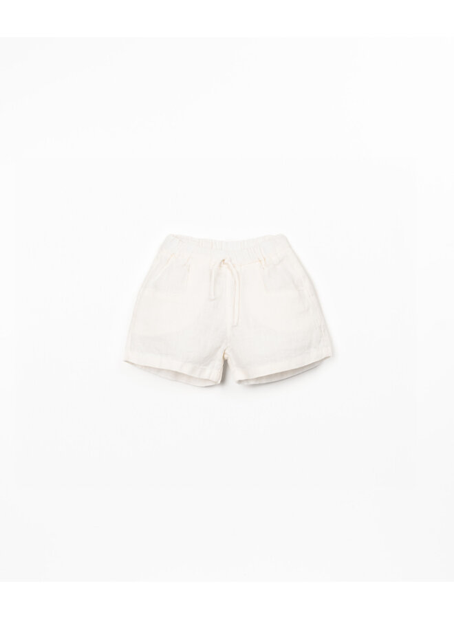 Linen Shorts - White - Play Up