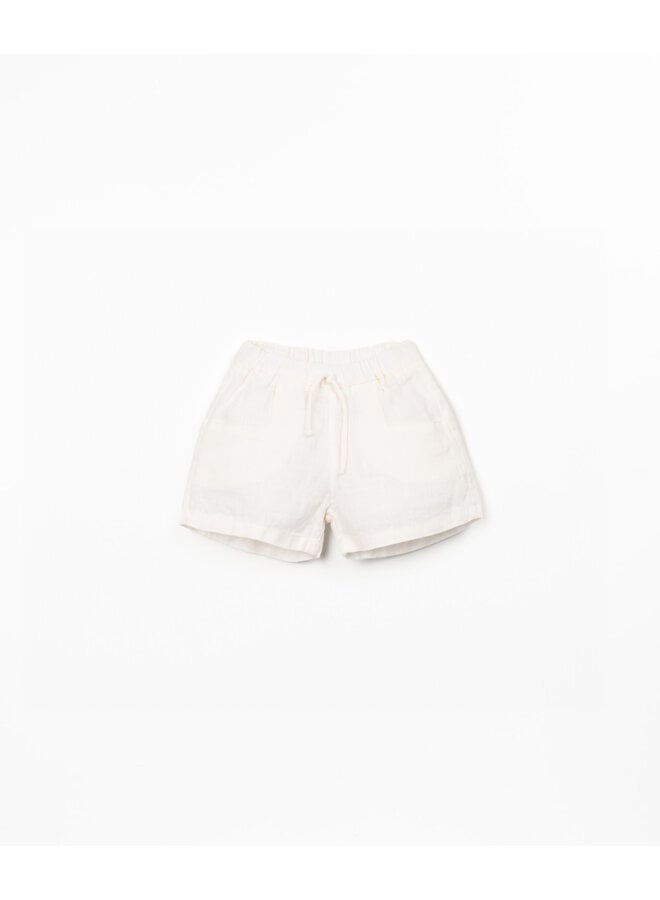 Linen Shorts - White - Play Up