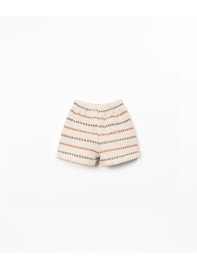 Striped Jersey Shorts - Terra/Green - Play Up
