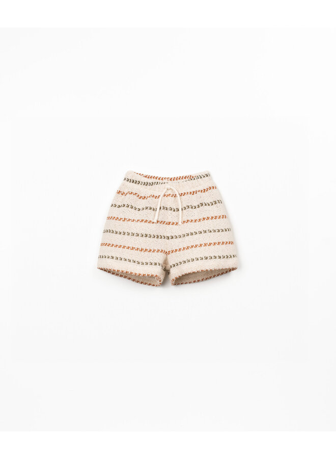 Striped Jersey Shorts - Terra/Green - Play Up