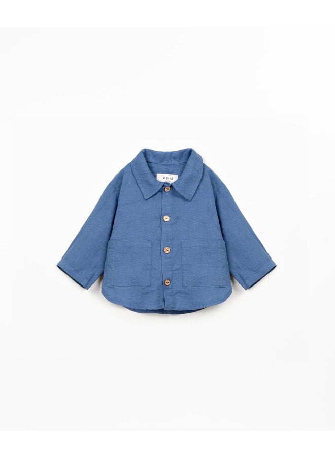 Linen Shirt - Ocean Blue - Play Up