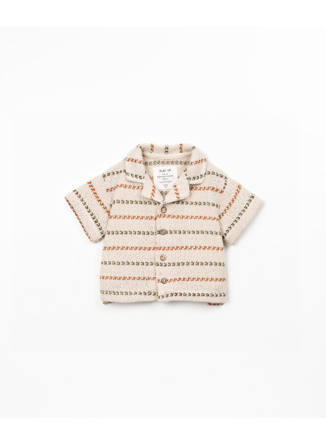 Striped Jersey Shirt - Terra/Green - Play Up