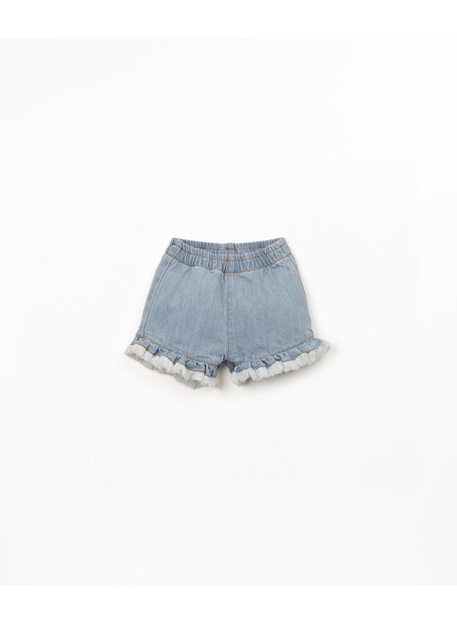 Denim Frill Shorts - Play Up