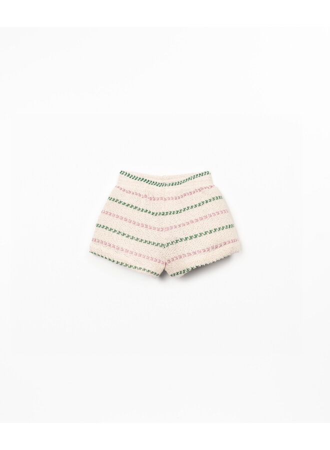 Striped Jersey Shorts - Dusty Rose/Green - Play Up