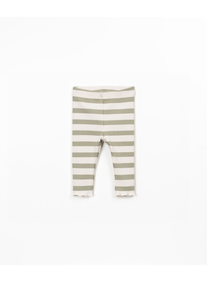 Striped Rib Legging - Sage - Play Up