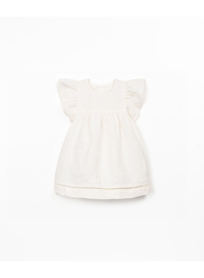 Linen Dress - White - Play Up