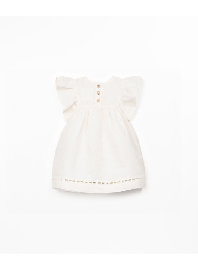 Linen Dress - White - Play Up